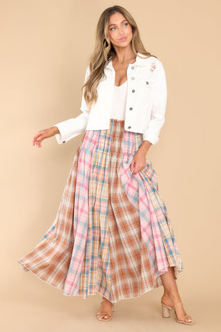 Plaid maxi skirt 9mm sale