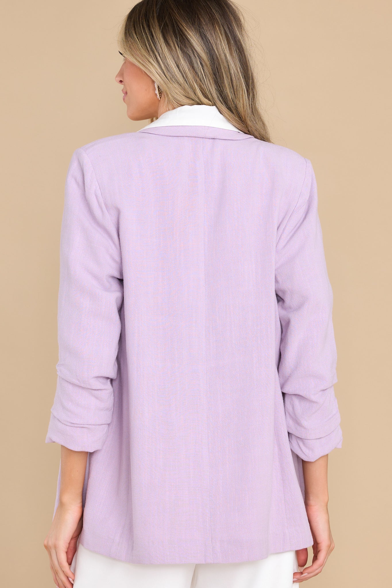 It's My Call Lilac Blazer - Red Dress