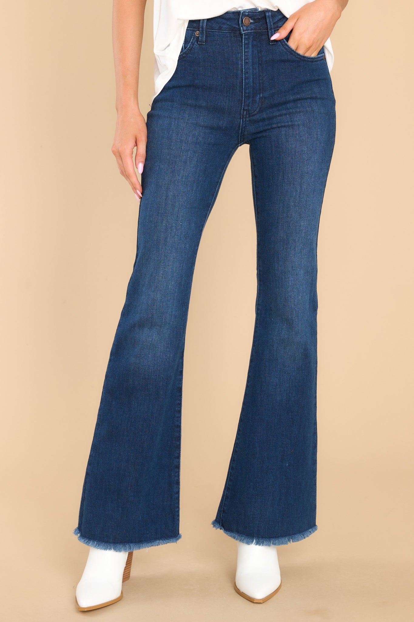 Casual Flap Pocket, High Waist Jeans - K31 Kouture