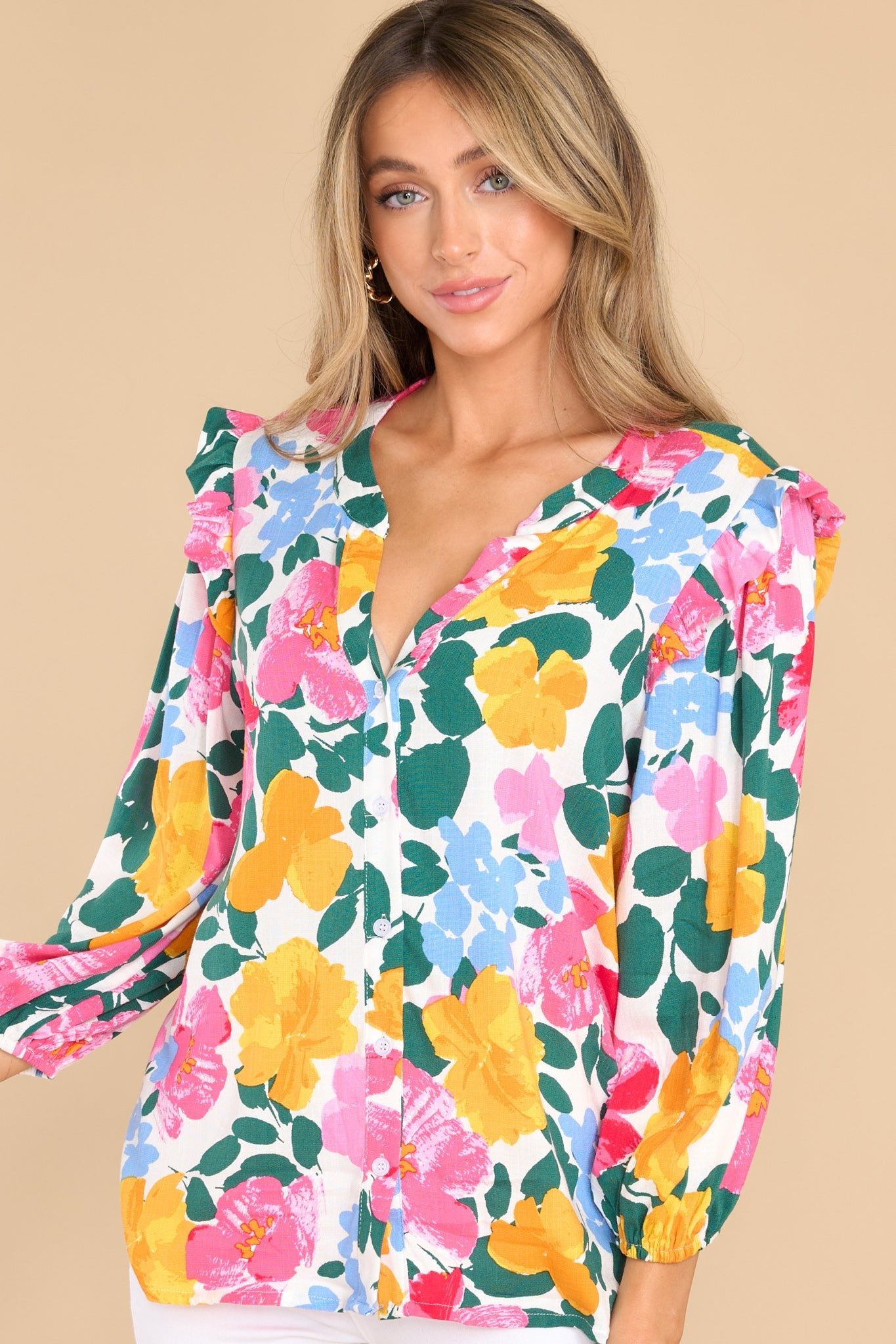 Floral Tops, Floral Blouses & Shirts