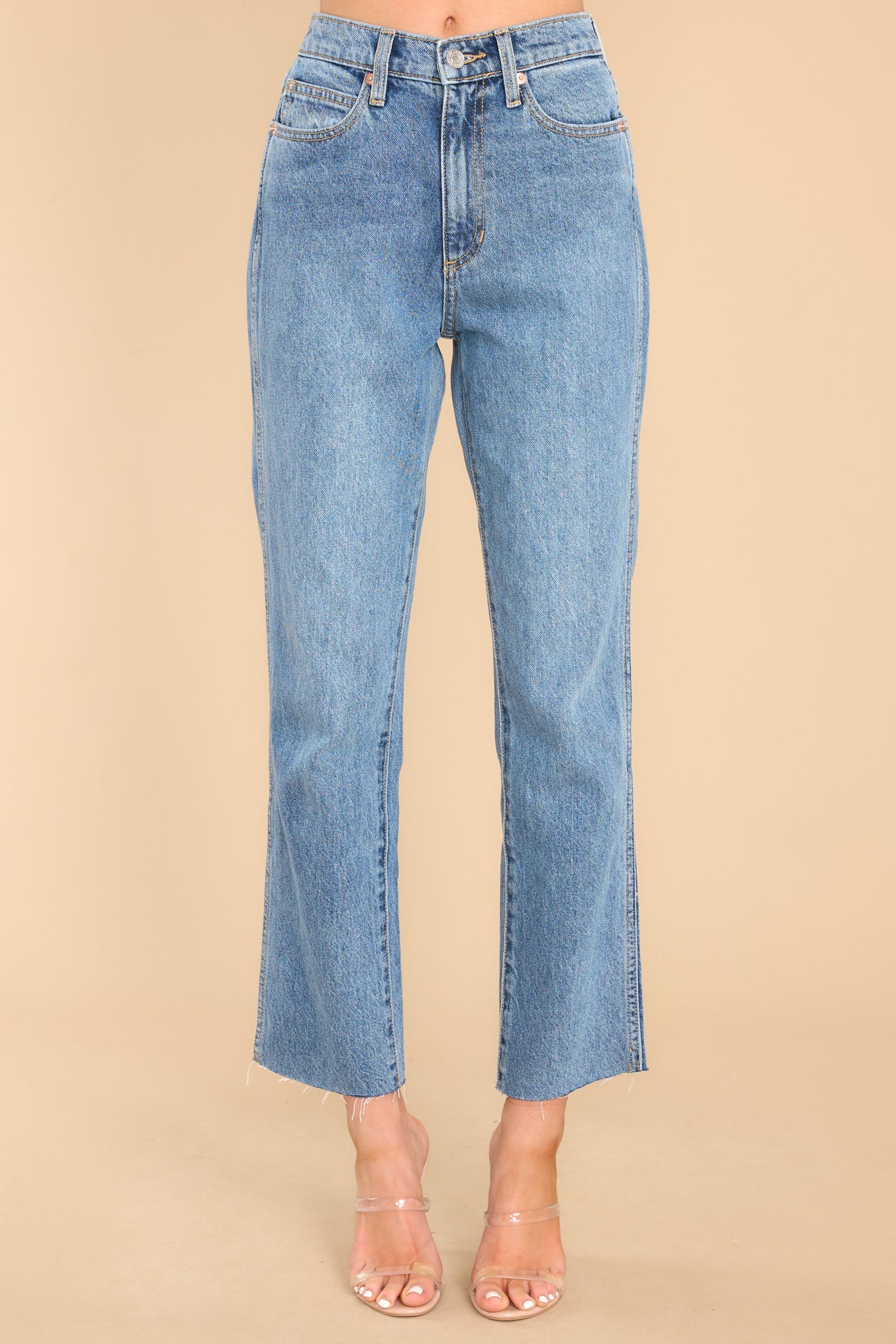 Essential Medium Wash Jeans - All Bottoms | Red Dress