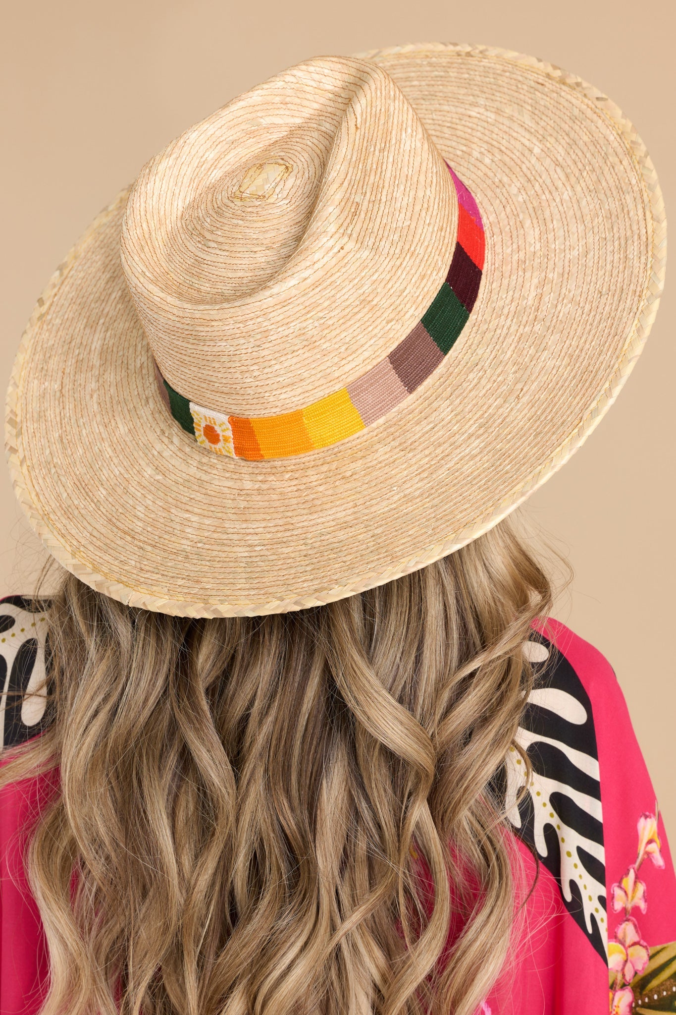 Rosita Palm Hat - Red Dress