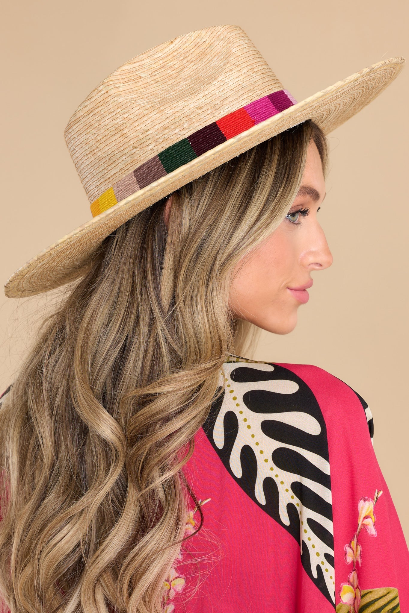 Rosita Palm Hat - Red Dress