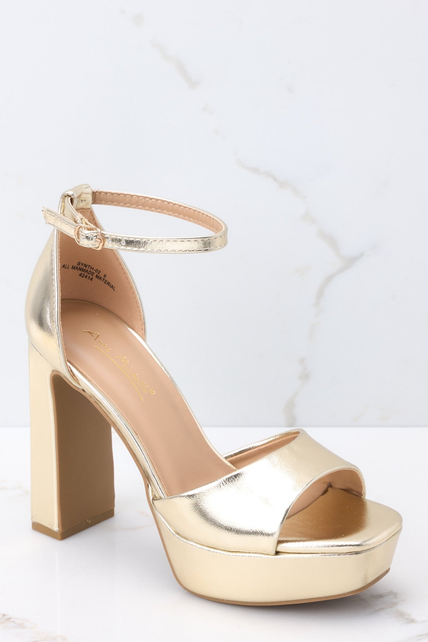 Womens Nikia Platino Metallic Foil Crystal Ankle-Strap Pointy-Toe High-Heel  Dressy Pump | Nina Shoes