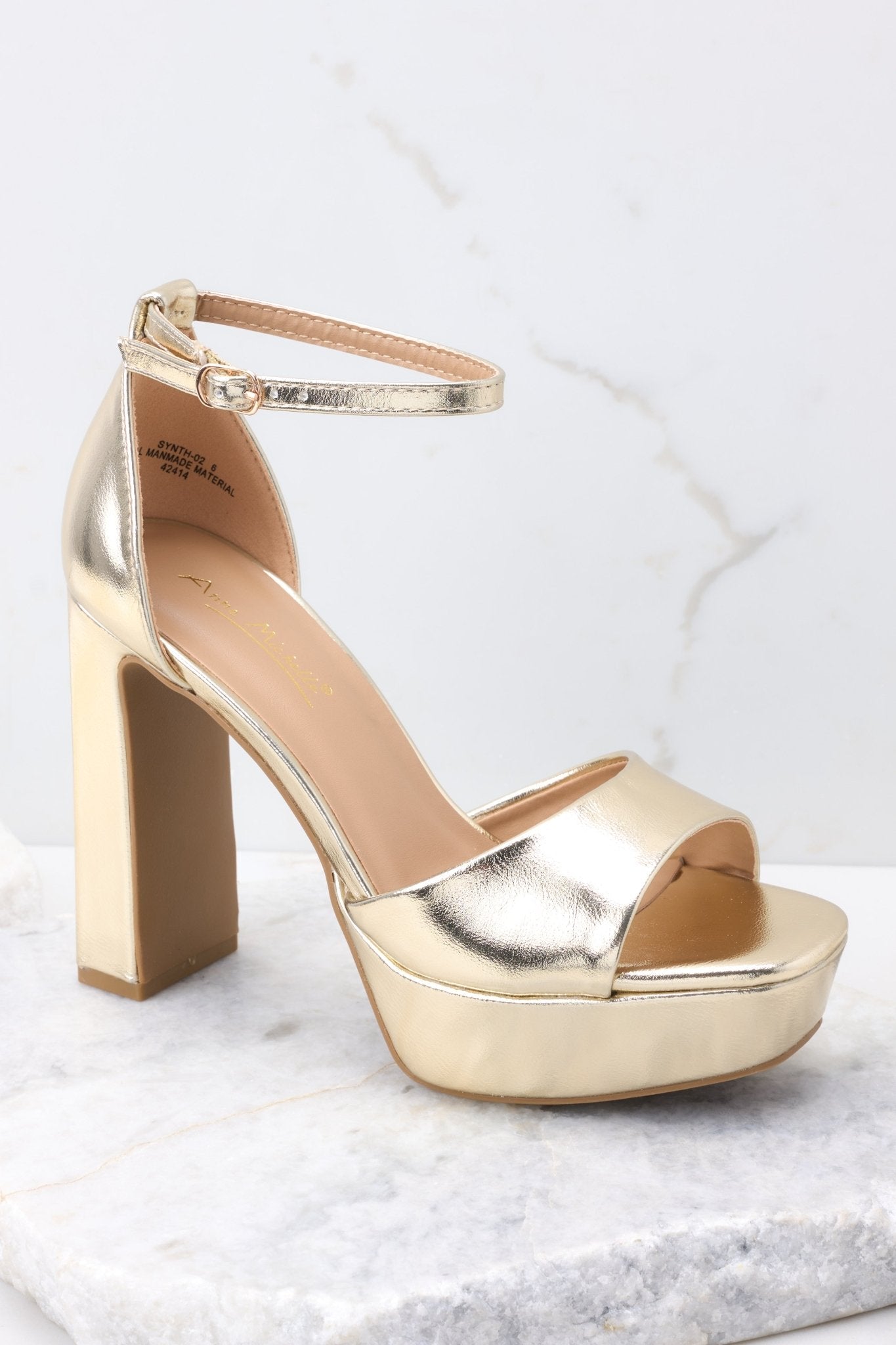 Gold Ankle Strap Heeled Sandals (3124532) | OFFICE London