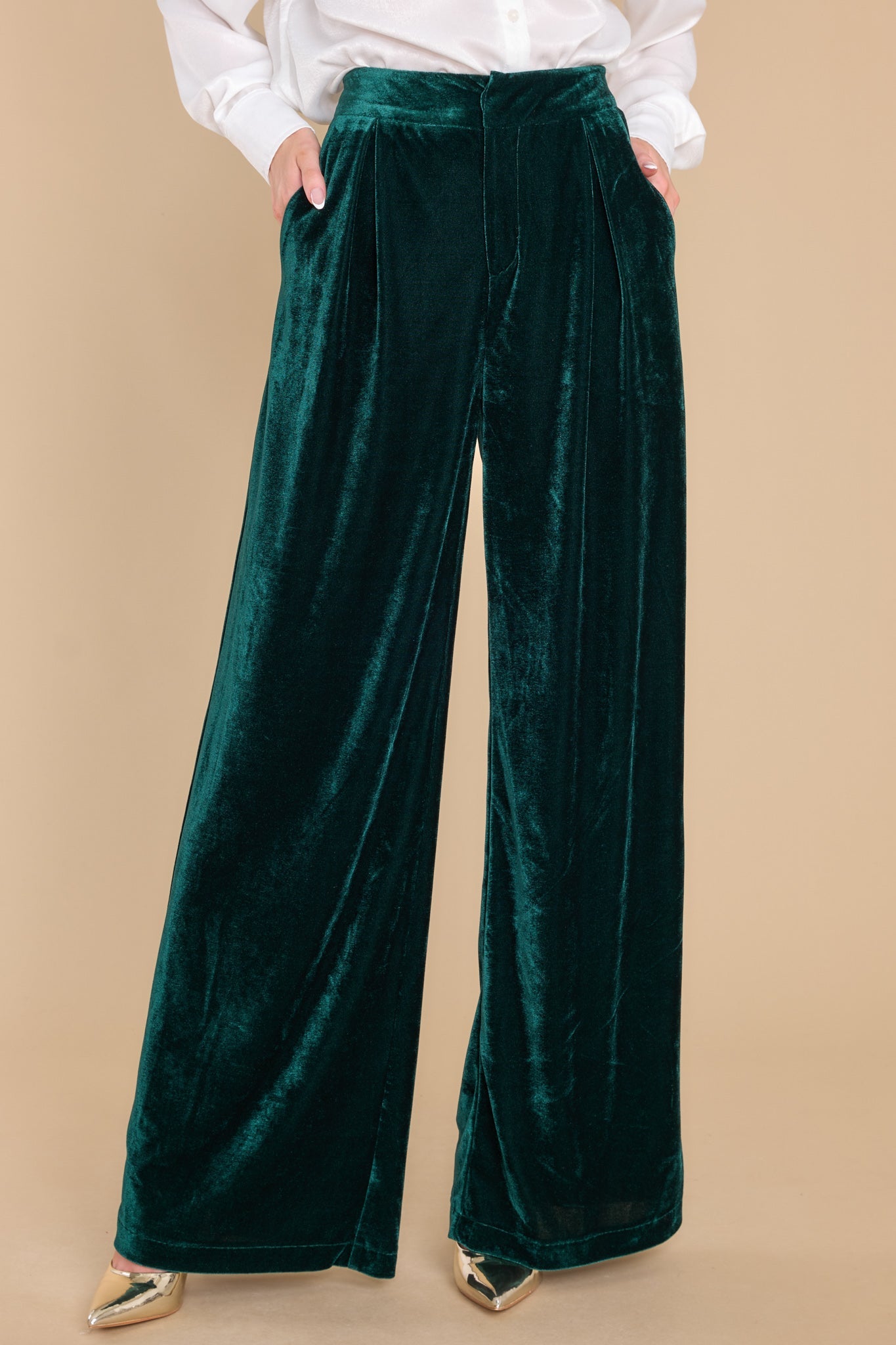 KARL LAGERFELD VELVET PANTS | Dark green Women's Casual Pants | YOOX