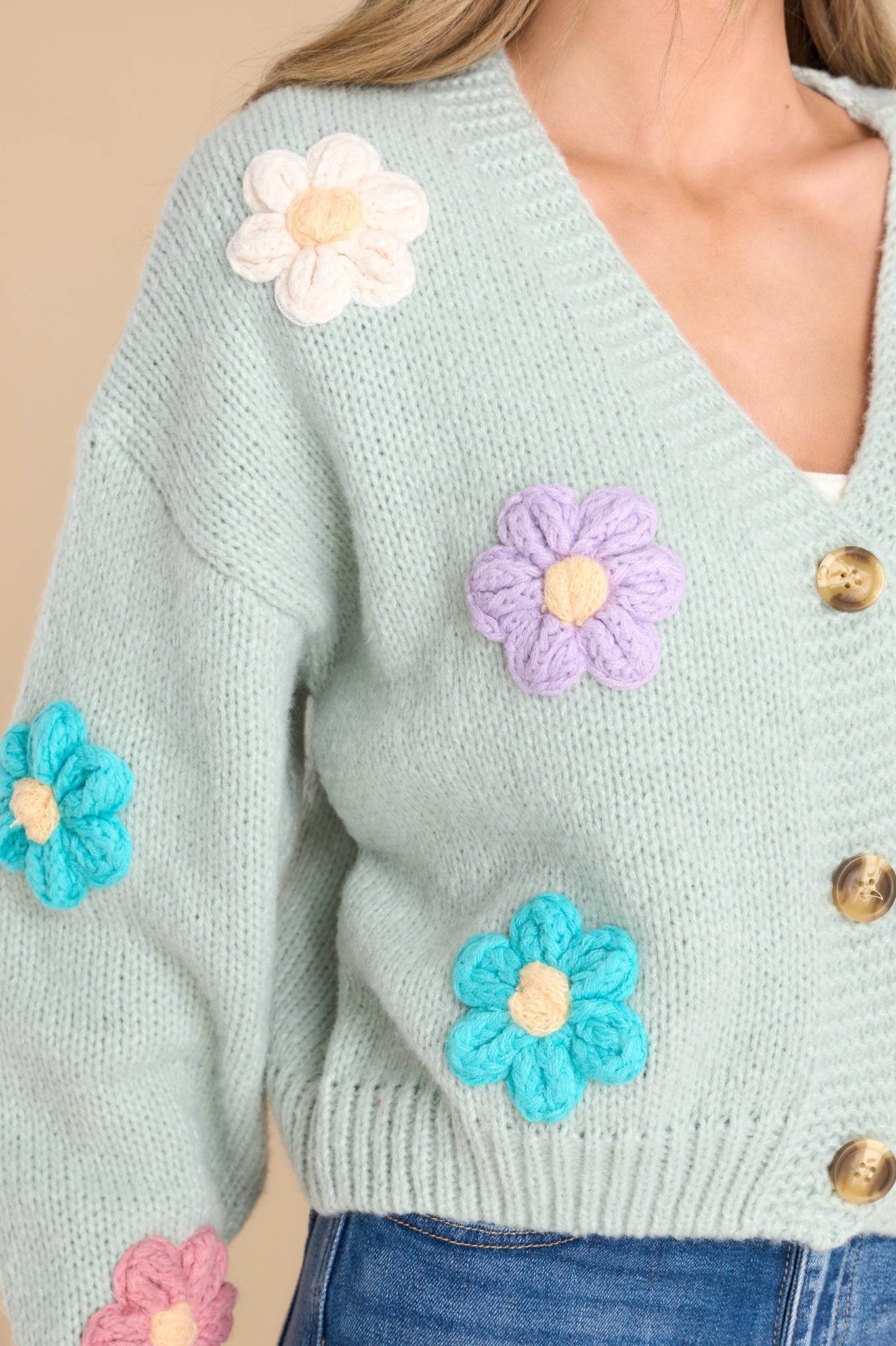 2 pc Sage Flowered Embroidered Cami and Cardigan Sweater Set - Holalu  Canadian Fashion Boutique